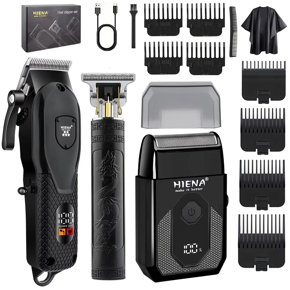 3-in-1 Men‘s Grooming Kit｜Hair Clipper & Shaver with 7000RPM Power, LED Display & USB Fast Charge. Perfect for Home & Salon, An Ideal Gift for Men