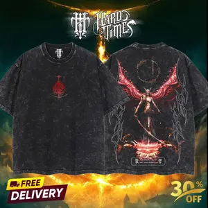 HardTimesClothing - Malenia Elden Ring Boss Retro Limited Vintage , From Software Collection Game Oversized Washed Tee Acid Washed Lightweight TSHIRT, Gift for him her Clothes Cotton