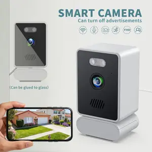 Multi angle window monitoring camera, 360 ° rotating base, home indoor security, wireless WiFi connection, real-time streaming
