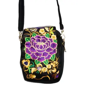 Embroidered Crossbody Purse for Women - Hands-Free Convenience