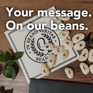 BEANPOST Hand-Stamped Bean Message - Personalized Decor & Gift - Hangable Ornaments - Fun Puzzle & Message Combination - America Made
