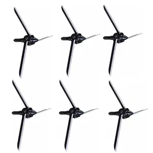 6pcs Turkey Hunting Broadheads 120 Grain 420 Stainless Steel 3 Fixed Blades, 3.5" Cutting Diameter for Compound & Recurve Bows, Razor Sharp & Durable Design for Efficient Hunting