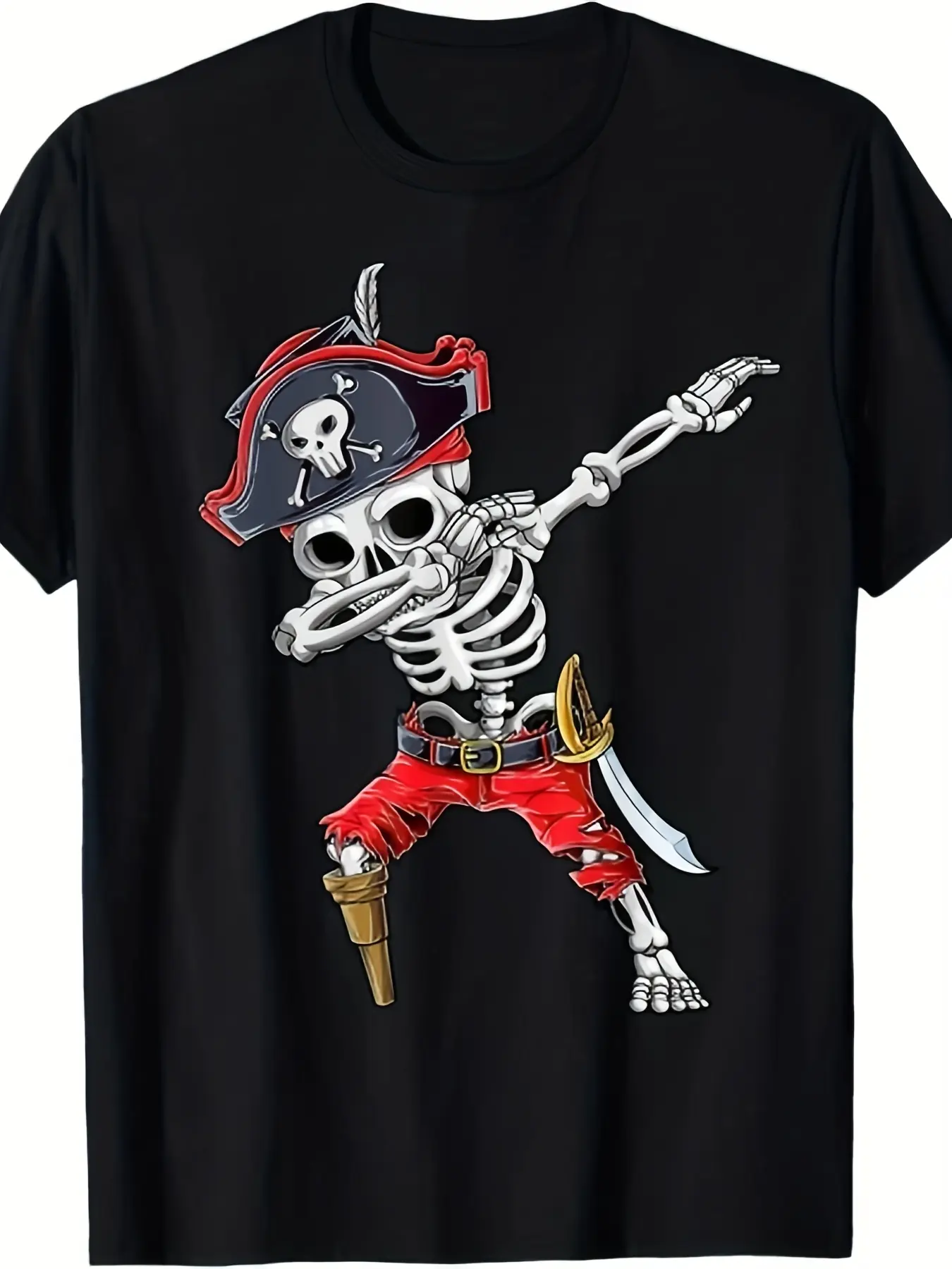 Men's  Women's Retro Pirate T-Shirt - 220gsm Pure unisex soft cotton short sleeve t shirt, vintage graphic casual tee for men women teens, perfect birthday holiday gift for camping travel gym daily street  wear