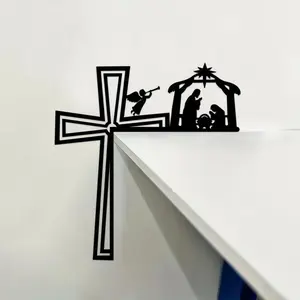 Wall Decor Metal Wall Hanging Door Frame Corner Decorations Creative Silhouette Metal Door Corner Decorations Art Decor