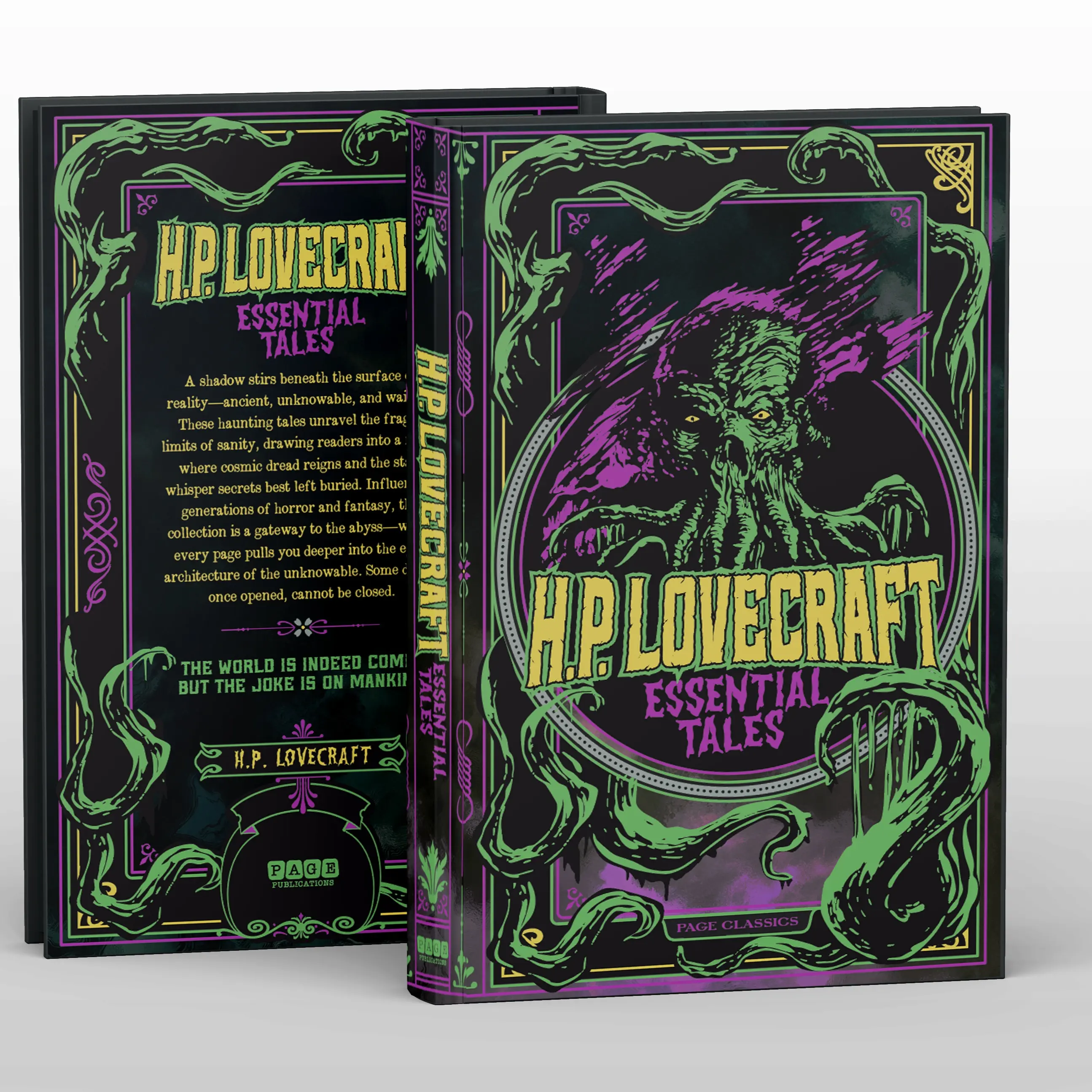 H.P. Lovecraft Essential Tales Deluxe Hardcover Edition - Literature & Art Horror Novel, Ideal Horror Lover Gifts