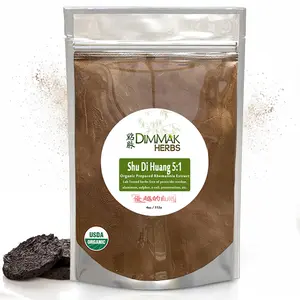 Dimmak Herbs Organic Prepared Rehmannia Root Extract 5:1 (Shu Di Huang)- The Ultimate Blood & Jing Tonic for Adrenal Support, Healthy Aging & Recovery- Doctor Formulated (4oz)