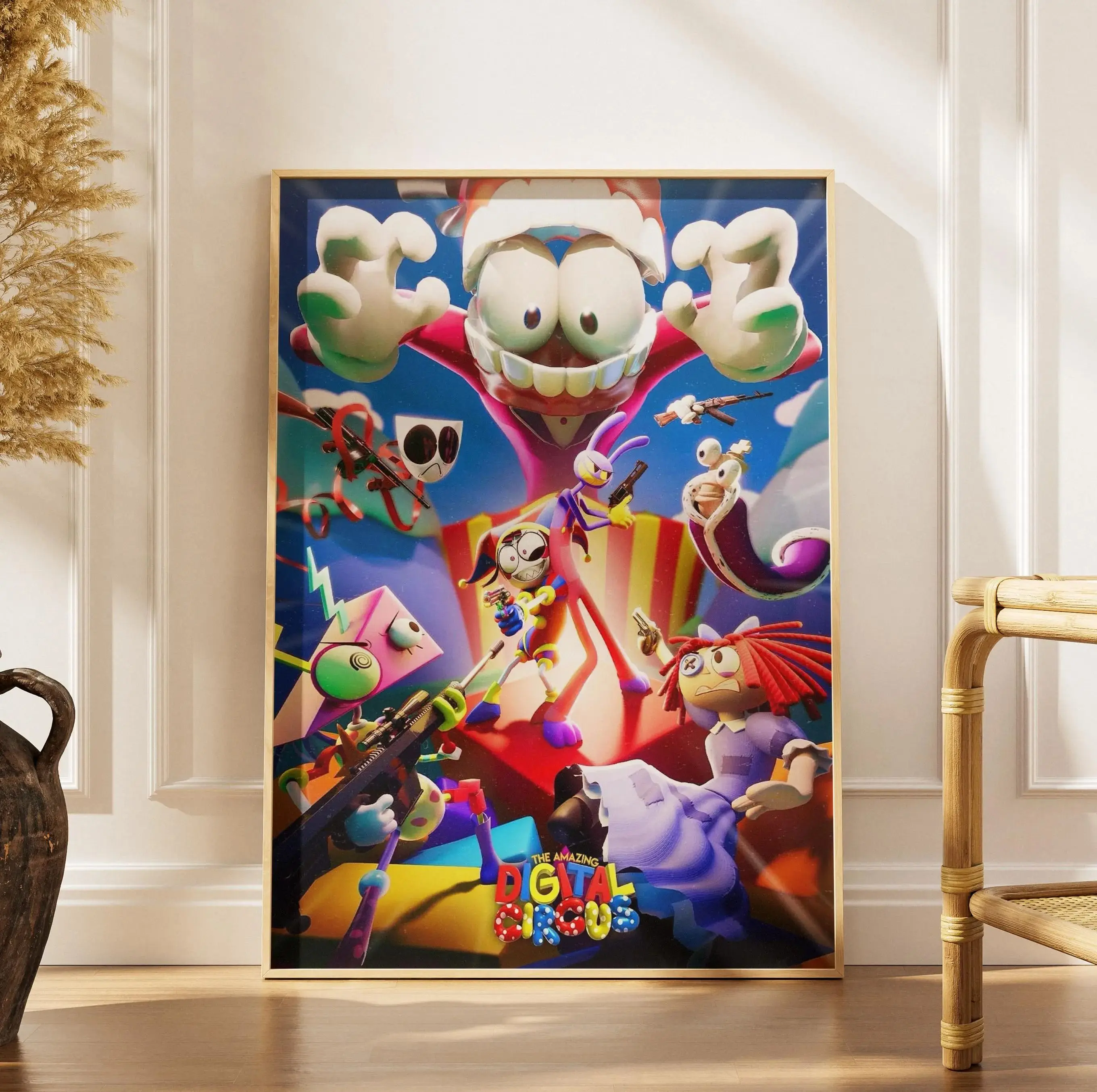 [Up to 65% Off][Free Shipping][No Frame] The Digital Circus Indie Anime Paper Graphic Print, Universal Music Theme Bedroom-Kid Room Home Decor Poster