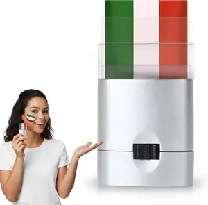 Mexico Flag Face Paint, Face Paint Stick - Green, White, Red - Easy to Apply and Washable for Soccer, Football, Baseball, Sport Events and National Events