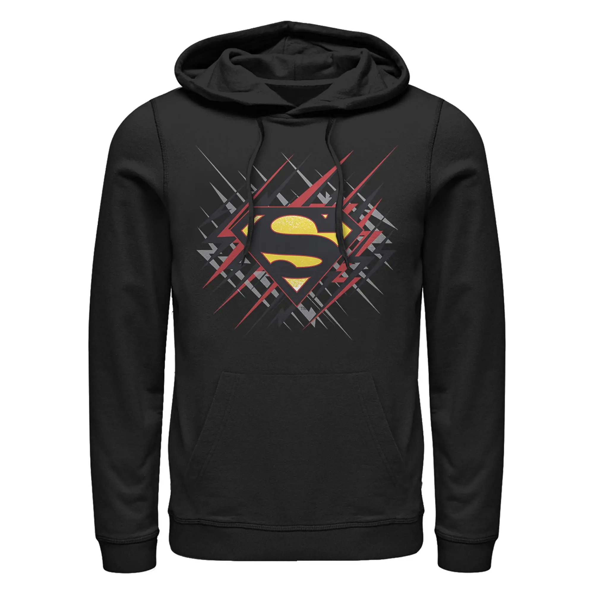Men's Superman Logo Lightning Pull Over Hoodie