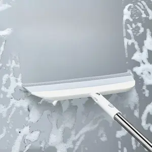 Squeegee Mop for Cleaning Pet Hair Silicone Floor Scraper Cleaner Grey Water Pusher Magic Broom for Home Bathroom