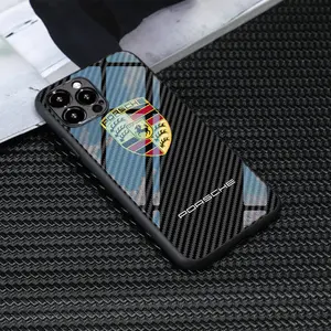 Porsche Carbon Fibre Style Phone Case Compatible with iPhone X, 11, 12, 13, 14, 15 & more men
