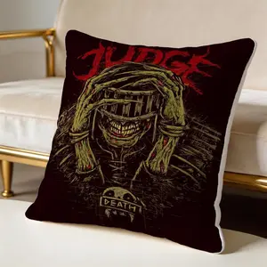 Soft short plush throw pillow with dark skeleton print pattern, featuring a variety of patterns, soft and skin-friendly, a comfortable and good item suitable for home or travel, with a lazy home style