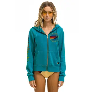 AVIATOR NATION VAIL ZIP HOODIE - TEAL