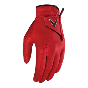 Callaway Golf Men's OPTI Color Golf Gloves in Cardinal Red | Size: Medium/Large