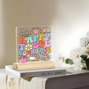 Inspirational Acrylic Plaque, Creative Desk Decor for Teachers, Office & School, Back-to-School Gift for Friends, Classmate, Teacher, Signs