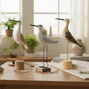 New Mediterranean Long-tailed Bird Model Seagull Bird Children's Room Model Room TV Cabinet Home Partition Decorative Ornament Decorative Figurines