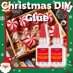 Festive Christmas DIY Glue – Multi-Purpose Adhesive for Christmas Crafts, Gift Assembly, Tree & Wall Decor, Fast-Drying & Strong Hold, Must-Have for Holiday DIY Supplies, Large Volume, Great for Creating Long-Lasting Festive Creations
