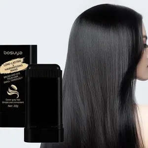Long Lasting Hair Dye Comb 20ml Disposable Pen Waterproof Sweatproof Easy To Color Portable Fast Replenishment Color Does Not Fall Out convenient re mimpi hair fall Stick Temporary Haircare 01#Black Gray Hair Concealer Stick quick touch