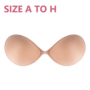 Adhesive Bra Reusable Strapless Self Silicone Push-up Invisible Sticky Bras for Backless Dress Silicone Push-Up Adhesive Bra Seamless Strapless Push-Up Bra