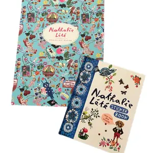 Nathalie Lete! Lot of 2! HC Sticker book 800 stickers & Wrapping paper book!