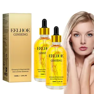 Ginseng Anti-Aging Skin Serum, Hydrating Skin RepairTreatment, Contains hyaluronic acid, Anti-Aging Skin RepairSerum for Lines and Wrinkles Facial Moisture LightweightSmooth Pack Dropper