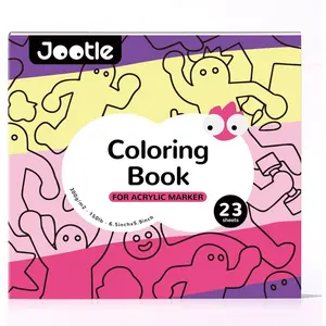 Coloring Books for Adults Relaxation,23 Sheets (5.9''*6.5'') No-Bleeding Watercolor Coloring Books for Acrylic Marker,150lb(300gsm) Acid-Free 100% Cotton Paper