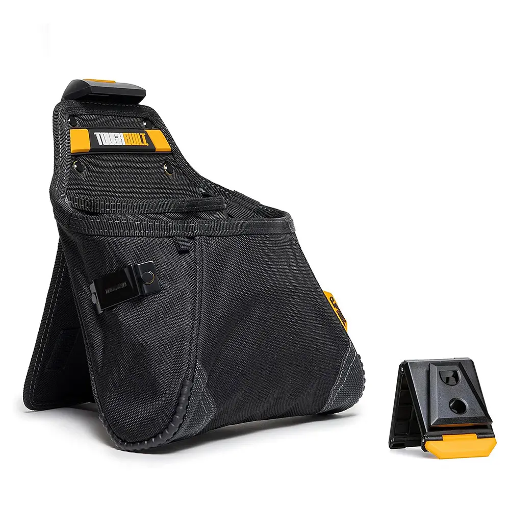 1pc TOUGHBUILT  TB-CT-05 Black Polyester Supply Pouch with ClipTech, Durable Tool Organizer, Tool Organizing Bag, Tool Storage Bag, with Multiple Pockets, Tool Bags