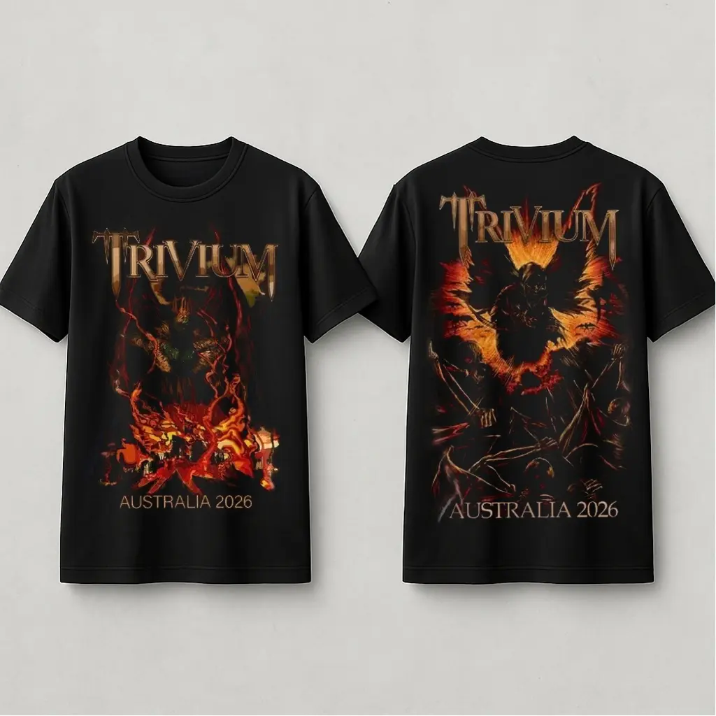 Trivium Australia 2026 Tour Two-Sided T-Shirt – Ascendancy Inspired Vintage Tee  Concert Outfit