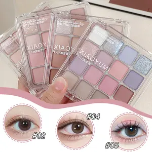 16-Color Eyeshadow Palette: Bright Coral, Brown Tones & Multiple Shades, Matte & Shimmer Finishes, Natural Look for Daily Wear & Travel, Compact Portable Size Makeup Cosmetic