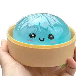 Glitter Dumpling Squishies Toy, Bun Baozi Dumpling Mystery Box, Colorful Food Squishy, Sensory Fidget Toy, Anti Stress Squeeze Balls