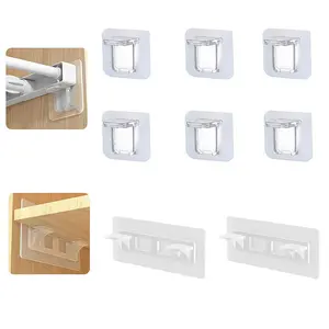 No-Drill Shelf Dividers Set, Waterproof Plastic Bracket Stands for Kitchen Cabinets, Bookshelves, Furniture Partitioning