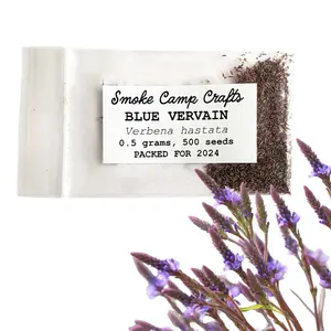 Blue Vervain (Verbena hastata) - 0.1 grams, 100 seeds - Organic Native Pollinator Plant