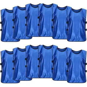12 Pack Scrimmage Training Vest Sports Pinnies Practice Jerseys for Adult Youth Kids