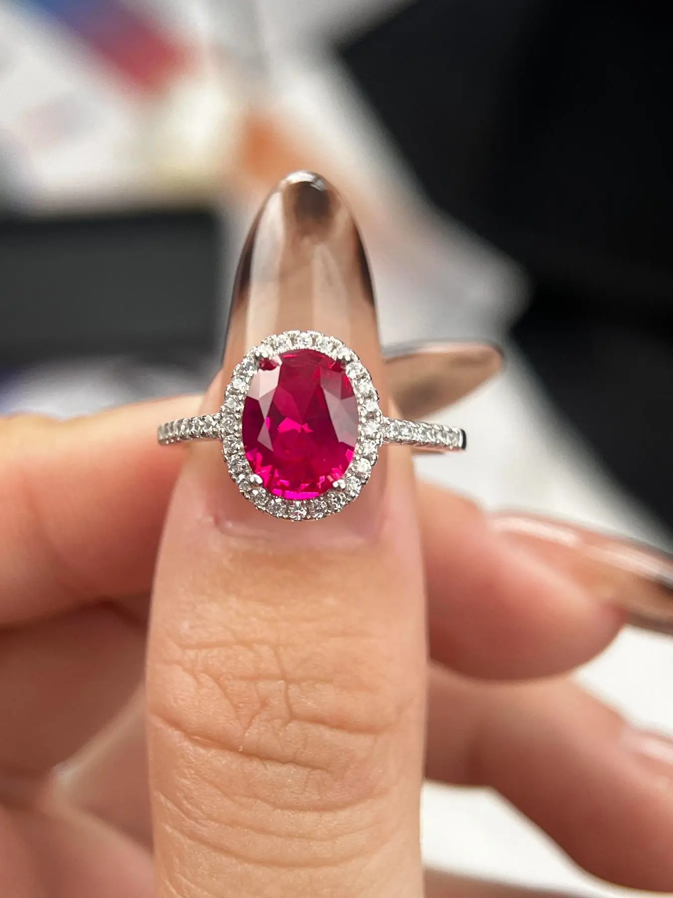 S925 Sterling Silver Artificial Zircon Decor Ring, Fashion Gorgeous Promise Ring for Women, Trendy All-match & Exquisite Jewelry for Birthday Gift, Mo