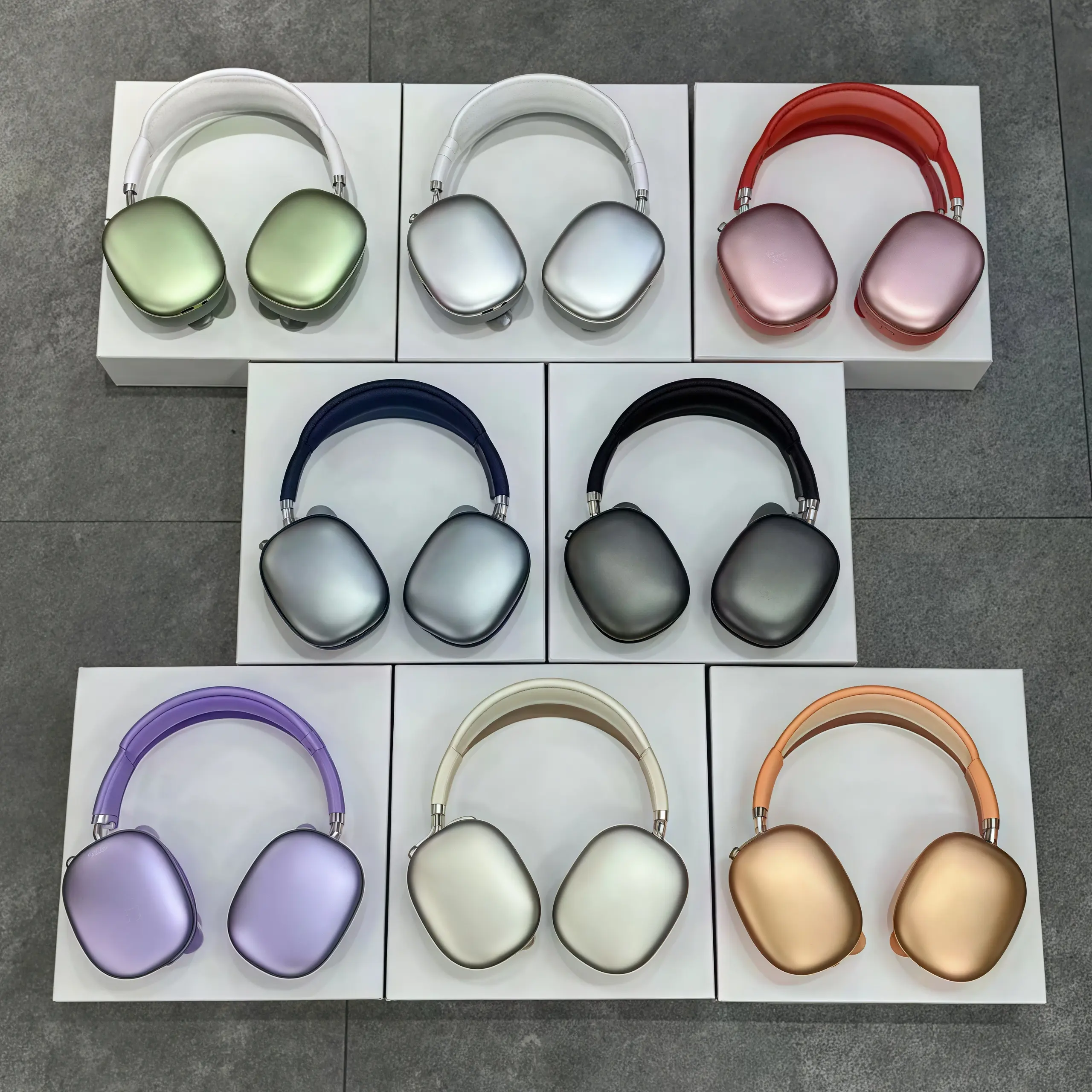 Max Over-Ear Headphones with Active Noise Cancellation Magnetic Ear Cups Leather Compatibility Pop-up Fruit Wireless Music