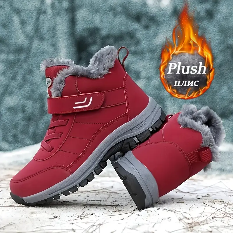 Non-slip and waterproof winter walking hiking boots, women's and men's hunting boots, hiking boots riding boots, women's snow boots, wide-footed box bare-footed sneakers, unisex thermal boots bare-footed shoes work boots