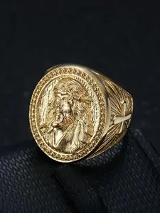 New Hip Hop Cross Ring for Men, Statement Rings, Stylish High-End Simple Design, Fashionable Finger Jewelry Accessory