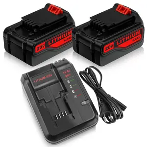 20 Volt 6.0Ah Battery Compatible with Black Decker 20V Li-ion Max LB20 LBX20 LST220 LBXR2020 LB2X4020 Cordless Power Tools Lithium Safety Replacement Performance Compatibility