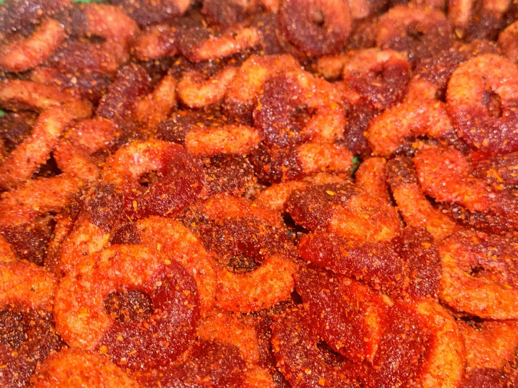 Cheklada Peach Rings Gummies with Cheklada Chamoy and Chillito - ChellysChekladas LLC - Sweet, Snack, Candy, Chamoy