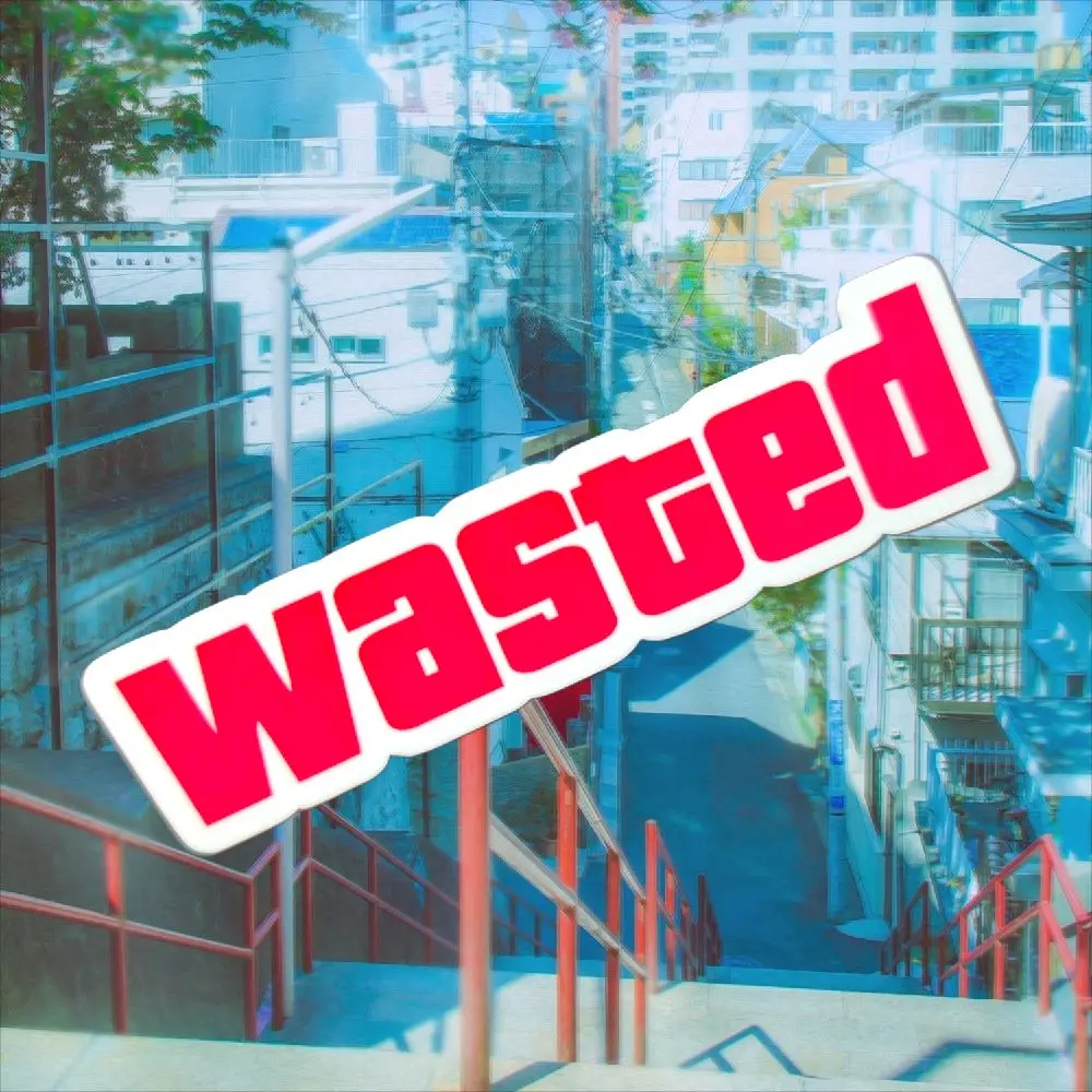 GTA Wasted sticker Uv Resistant Durability Glossy Vinyl