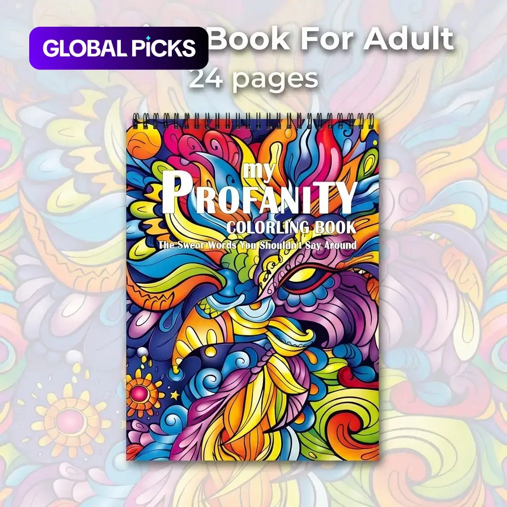 Coloring Book Set, 24-Page Thick A4 Paper (11.22 x 8.26 Inches), Single-Sided Coloring with Spiral Binding, Perfect Gift for Holidays #GLOBAL PICKS