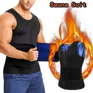 Men's Sweat Sauna Vest Suit Shapewear Breathable Tank Top for Fitness Workout Gym Exercise Sleeveless Shirt Underwear