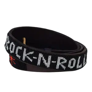 Handmade Kenyan Beaded Belt- Rock N Roll