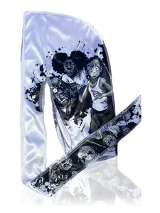 Boondocks - Silky Crown Durag for Wavers and Fashion Trendy Designs