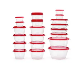 40-Piece Food Storage Set, Red, 12.6 Qt Total