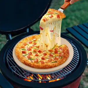 [15" Cordierite Pizza Stone] Heat Resistant Round Pizza Stone, Upgraded Baking Stone Made Of Cordierite | Durable And Safe For Oven, Grill, Pizza And Bread Baking, 15" Bakeware