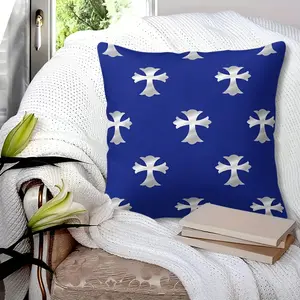 Trendy Chrome Hearts Inspired Cross Print Throw Pillow(Insert Included), Cozy Decorative Pillow for Bedroom Living Room, Cool Gift for Teens and Fashion Fans, Soft Touch Cushion