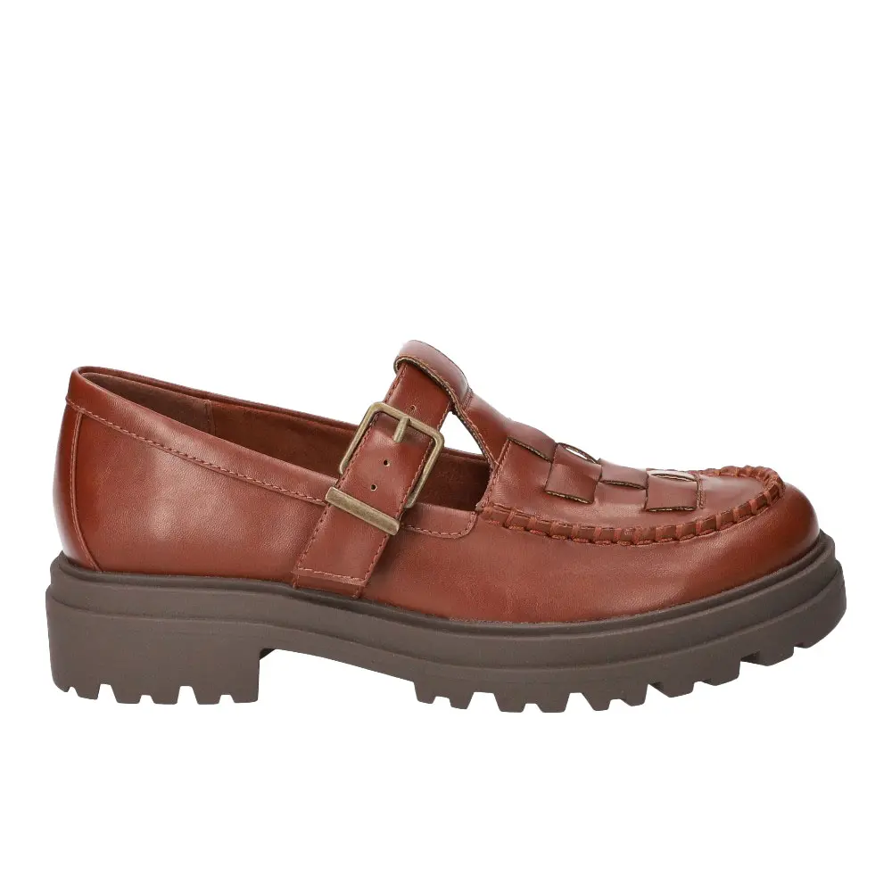 Bella Vita Womens Makell Comfort Lug Sole Slip On Loafers Casual - Brown