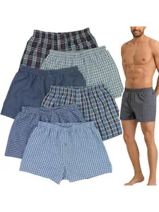 ToBeInStyle Men's 3 or 6 Item Pack Of Classic Multicolor Boxer Briefs