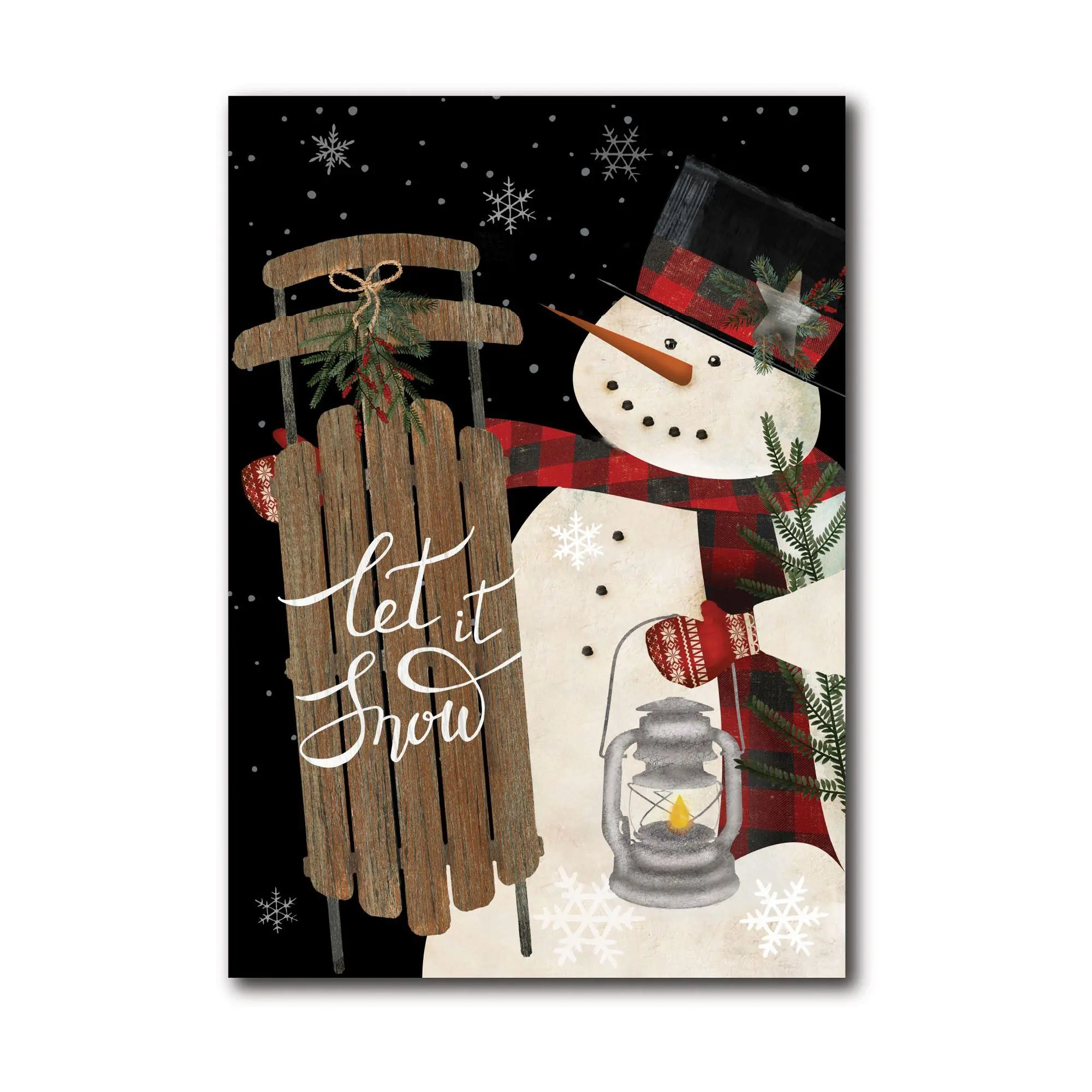 Courtside Market Snowman 12x18 Canvas Wall Art